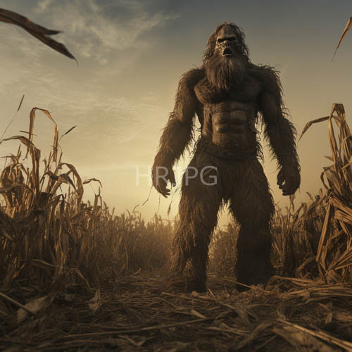 werewolves in tall cornfields amidst fading golden light of sunset