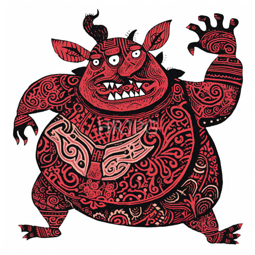 ancient threeeyed redskinned monster emerges from forgotten tribal lore