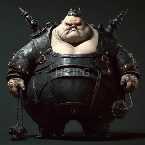 orcish warcraft brutal spiked armor adorned with red accents in industrial fantasy setting