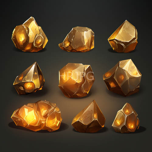 High Resolution: Faceted Gemstones Emerge from Spherical to Triangular Shapes in Gemstone Arrangement download. | HRJPG.com