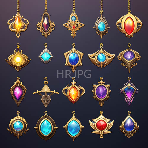 handcrafted gold pendants dangling purple gems catch light along shadowy backdrops