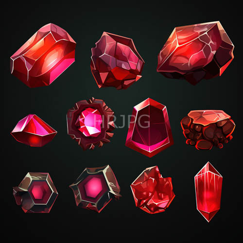 High Resolution: Moody forest green backdrops intensify the brilliant glow of ruby crystals download. | HRJPG.com