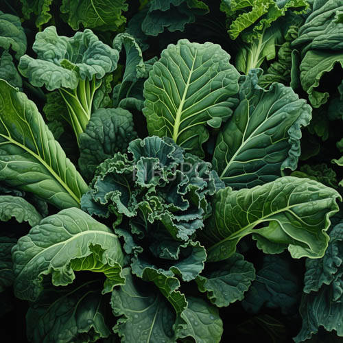pale chartreuse shades transition into deep emerald across crinkled kale leaves