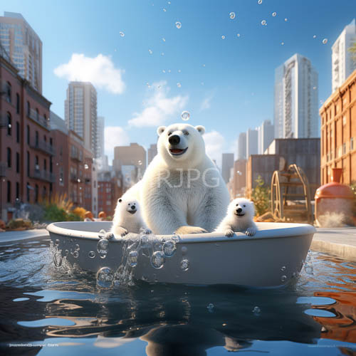 dynamic water splashes freeze in midair over a rooftop swimming pool