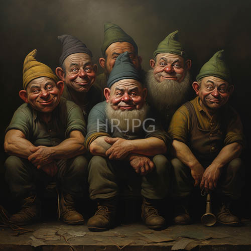 vibrant green hats stand out against a muted moody room floor