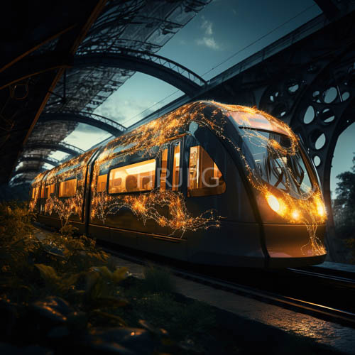 sleek silver tram in majestic victorian station merges transit design with historic grandeur
