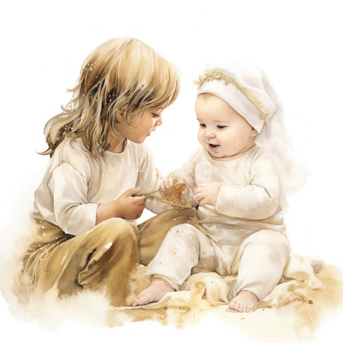 watercolor delights capture innocence in central with soft pastel hues and gentle textures