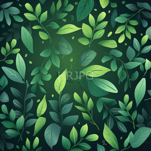 of lush green foliage with variegated shades and darktolight gradient backdrop
