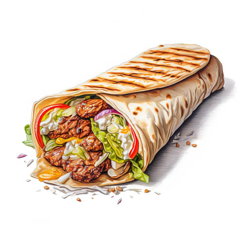 gourmet beef wrap featuring juicy meatballs and crisp lettuce