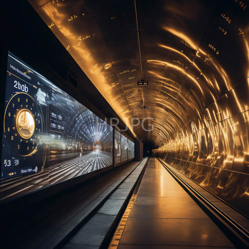midnight commute illumination unfolds in crisp white lettering on metallic walls