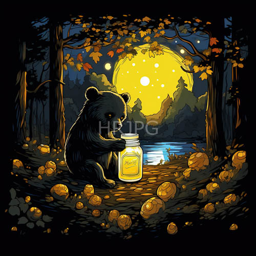 amber glow of secrets in autumns whispering forest depths