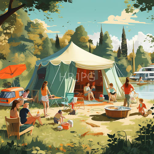 casual summer clothing adds vibrant layers to a sundrenched picnic amidst lush greenery