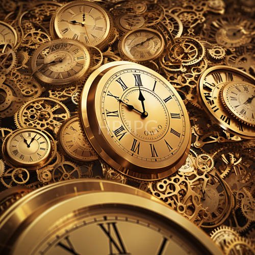 vintage industrial clockwork marvels in meticulous mechanical harmony with polished brass components