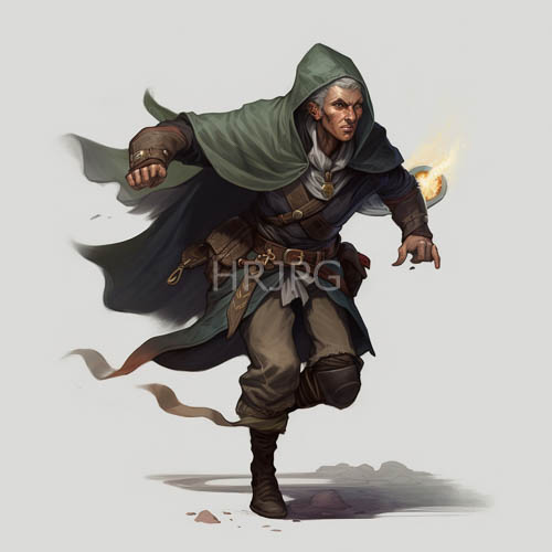 ancient warrior ignites flames within weathered fantasy realms and mystic landscapes
