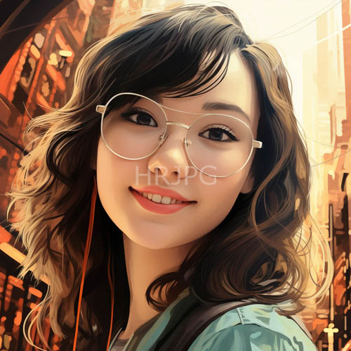 urban modernity unfolds against wavy hair silhouettes in city skylines