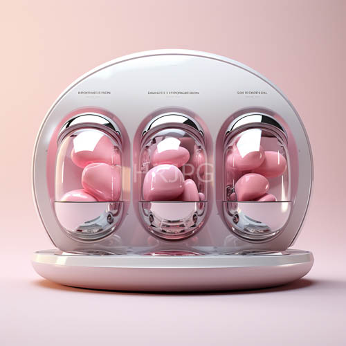 elegant white oval device displays precision engineering and clean design