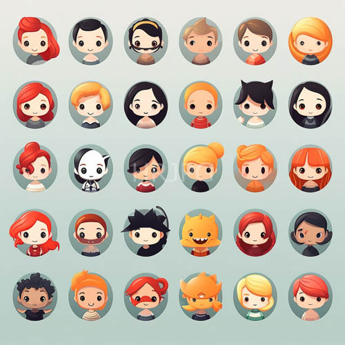 diverse ethnicities merge with haircolor contrasts in minimalist composition
