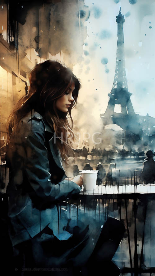 layered wool coats stand out against distant parisian skyline silhouettes