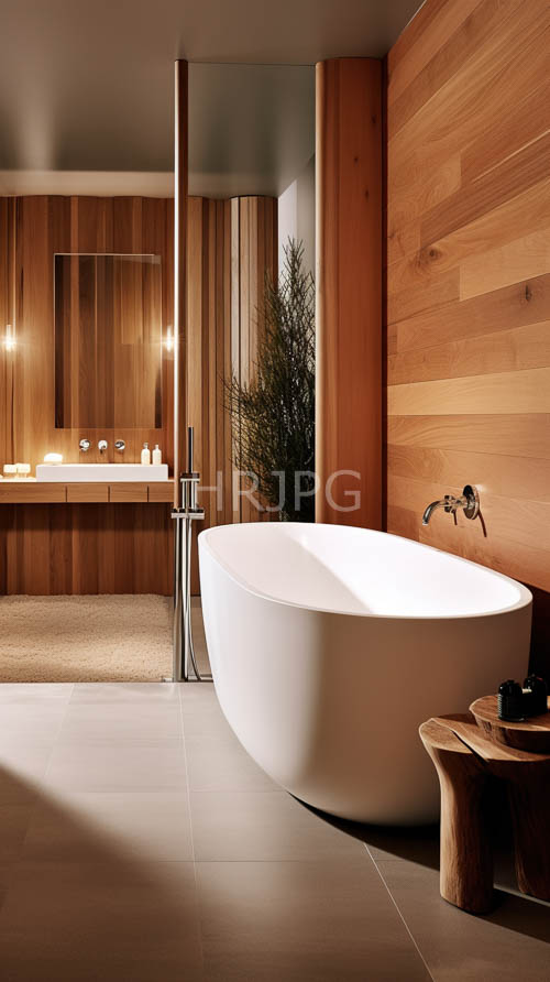 natural stone surfaces and minimal fixtures define modern bathroom interiors