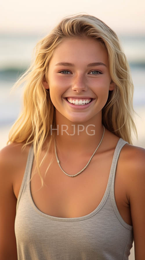 serene coastal sunset of woman embracing effortless summer aesthetic