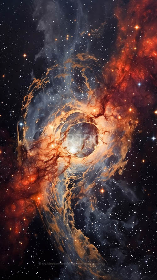 swirling nebulas cradle central star core fury cosmic gas clouds vacuum