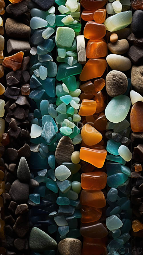 vertical mineral stone arrangements showcase raw geological mosaic patterns