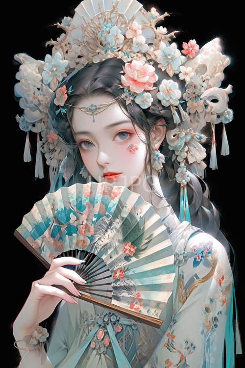 pink rose blossoms and blue flowers adorn soft feminine portraits