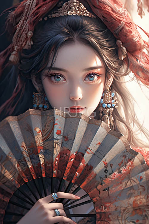 High Resolution: Headdresses shade blue eyes against dark drapery download. | HRJPG.com