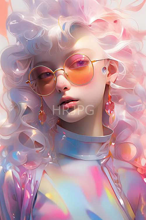 luminous pale skin androgynous figure illuminated by dramatic soft pink ambient glow