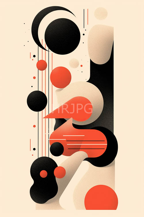 geometric composition of intersecting circles on a clean offwhite background