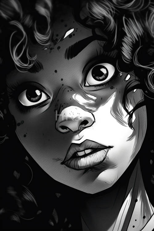 curious eyes and subtle surprise expressions fill black and white portraits