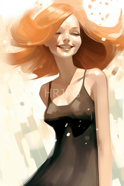 golden sunlight warms bright orange hair in quiet moments