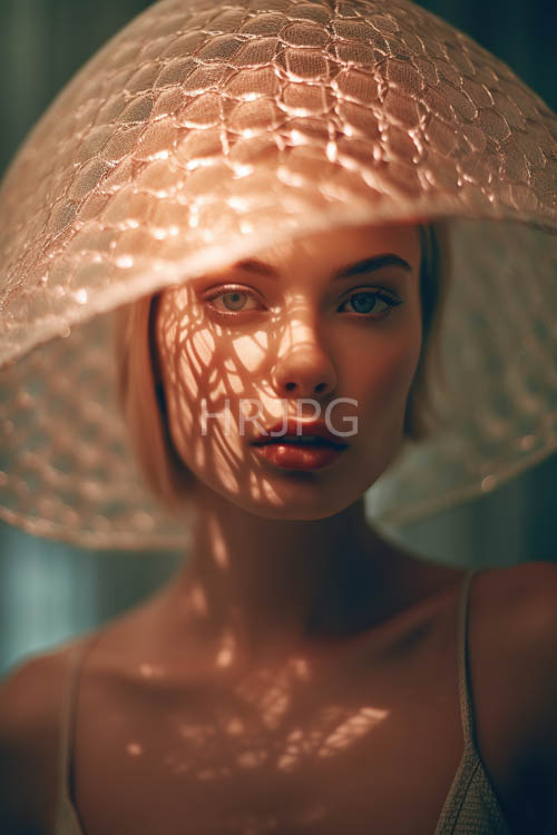 woven straw sunhats cast soft summer shade over calm features