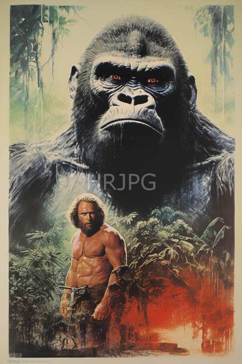 High Resolution: Jungle Adventure Cinema Posters Evoke Classic Primal Urges Through Dramatic Settings download. | HRJPG.com