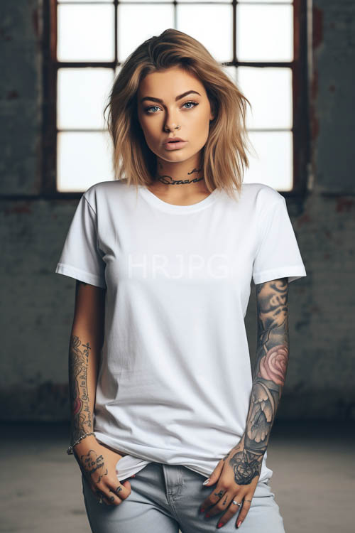 industrial lofts display rose arm tattoos in minimal settings