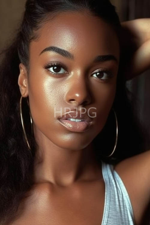 contemporary minimalist portraits of attractive darkskinned women in chic urban settings