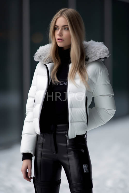 caucasian woman embodies edgy sophistication in coldweather chic metropolitan