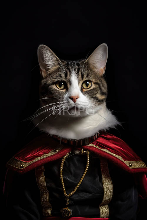 High Resolution: Tabby cats sit in plush velvet chairs with opulent styling download. | HRJPG.com