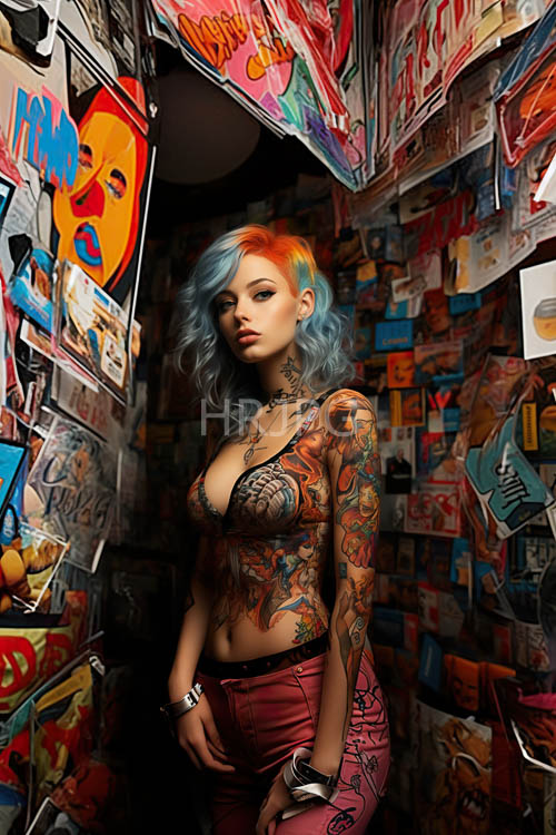 graffiti alleyways showcase tattooed street fashion and urban art