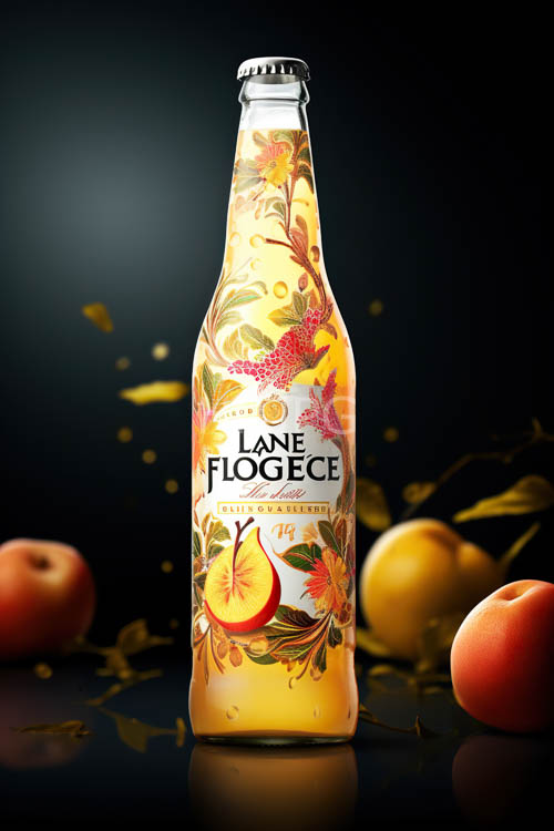 mediterranean summer essence captured in glass ornate floral and fruit illustrations