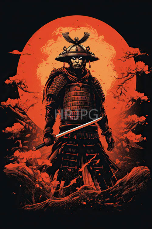 legendary warrior embodies timeless bushido code in meticulously detailed traditional armor