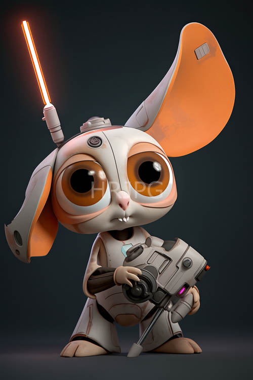 cybernetic bunny ears accent high tech warrior armor suit details