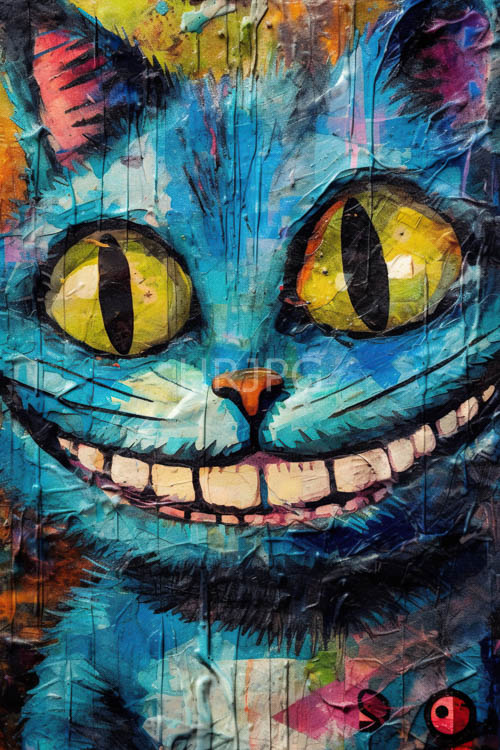 sapphirehued fur confronts hypnotic yellowgreen eyes in weathered wooden textures