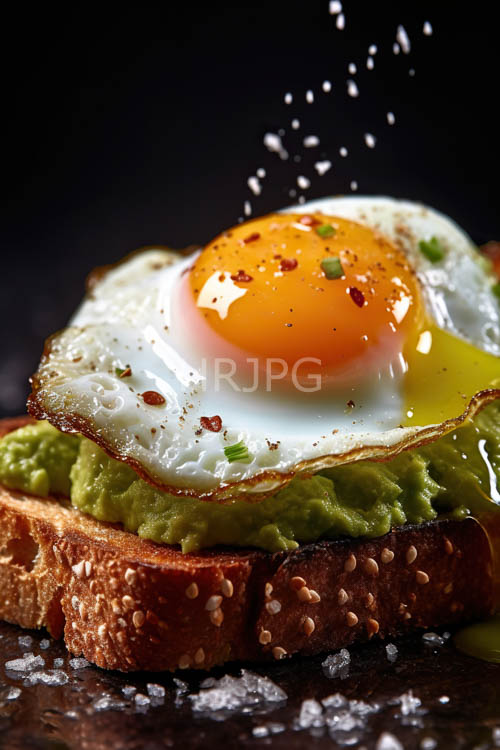 sesameseeded bread tossed with smashed avocados in a radiant emerald hue