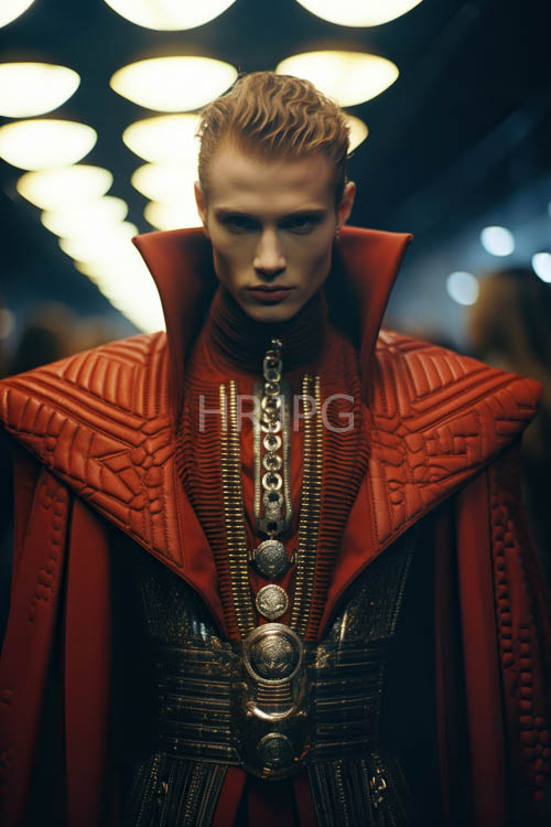luxurious opulence amidst crimson velvet luxury fashion editorial portrayal