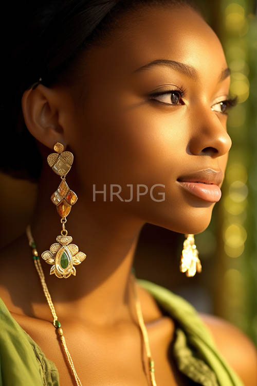 heart shaped drop earrings glisten with emerald accents against skin