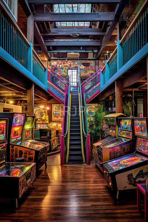 retro entertainment aesthetic drenched in electric atmosphere and kinetic energy