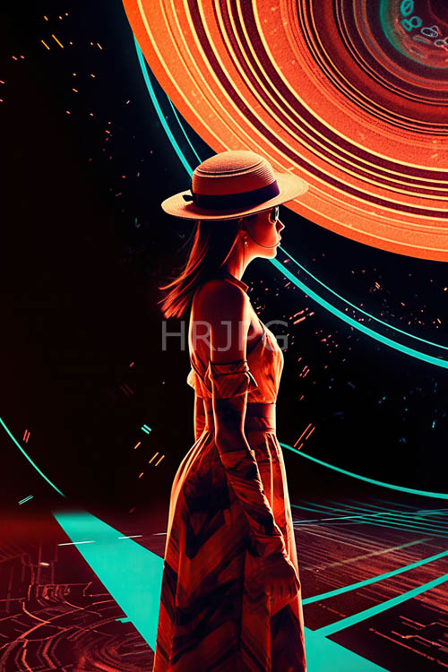 turquoise energy lines pulse beneath human figure against cosmic nebulas and molten light spectacle