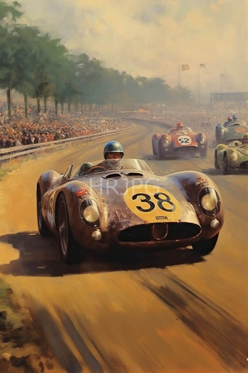 High Resolution: Russet speedsters race down sun drenched country roads together download. | HRJPG.com