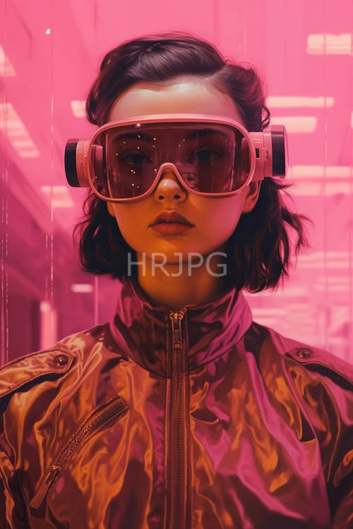cyberinspired concept dives into realms with neonpink illumination and satin fabric